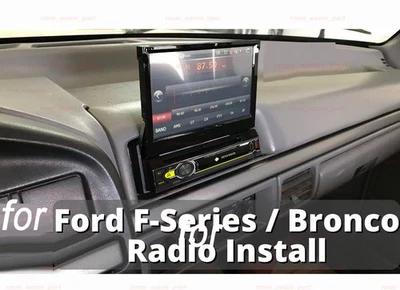 7" 1 Din Car Stereo Radio Flip Out Player Carplay For Ford F-250 F-350 1987-1991 Foto 1 de 4