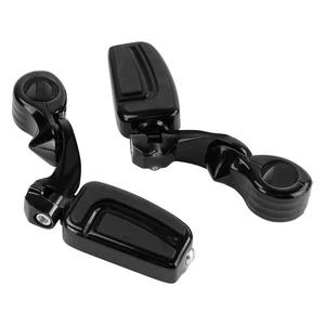 32mm Air Flow Highway Crash Bar Footpegs For Harley Touring Sportster Dyna Model - Picture 1 of 7