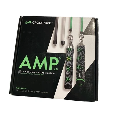 Crossrope AMP 2.0 Smart Springseil Set 1/4 1/2 1 Pfund Seile groß 9’0” Bluetooth - Bild 1 von 4