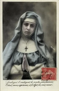 Ak Betende Nonne in Habit, Portrait, Kreuz - 4283798 - Picture 1 of 2