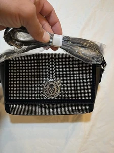 Valentino Orlandi NWT Bag  Black Stud Bling Rhinestone Camera Crossbody Camera - Picture 1 of 13