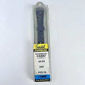 Speidel Express 12mm Rubber Watch Band Strap Fits Casio Free Spring Bars New - Picture 1 of 5