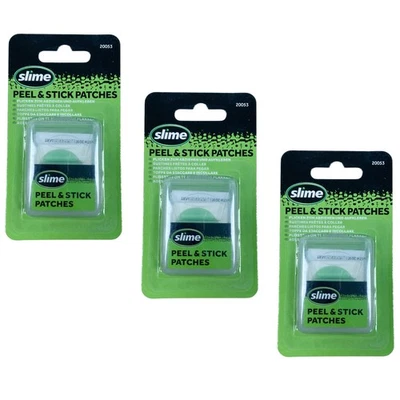 Slime Glueless Patches Skabs Bike Innertube Puncture Repair Self Adhesive x3 - Image 1 of 4