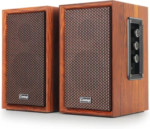 Altavoces de estantería Bluetooth 40W, altavoces para computadora, 2.0 CA alimentados madera PC Spea - Imagen 1 de 12