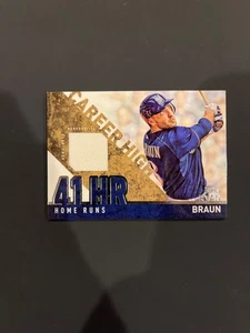 2015 Topps Career High Relics Jersey Ryan Braun Milwaukee Brewers #CRH-RB - Picture 1 of 2