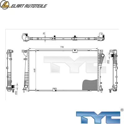 KÜHLER MOTORKÜHLUNG 725-0045 FÜR RENAULT TRAFIC/II/Van/Platform/Chassis/Bus 2.5L - Image 1 of 4