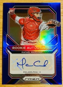 Autógrafos de novato Panini Prizm Rafael Marchan 2021 azul Prizm RC #RA-RM/149 - Imagen 1 de 4