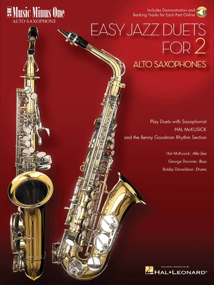 Easy Jazz Duets 2 Alto Saxophones Sheet Music Minus One Book & Play-Along Audio - Image 1 of 1