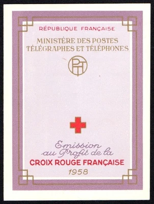 B04 FRANCE 1958 Red cross booklet with content MNH - Image 1 of 2