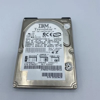 Bootable MacOS 2.5" ATA IDE Hard Drive 40GB IBM Travelstar Apple OS 9 OS X - Image 1 of 4