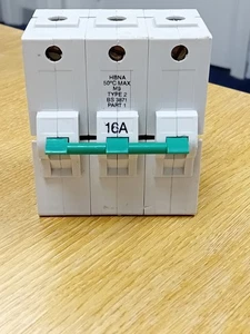 Federal Electric HBNA Stab-Lok  16 Amp Type 2 BS 3871  Part 1 -  3 Phase mcb. - Picture 1 of 9