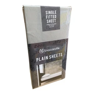 Single Size Fitted Sheet 91x190 Cm 100% Microfiber Silver - Picture 1 of 2