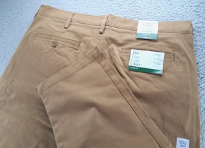 Croft And Barrow Easy Care Chino Pants Mens 38x32 Khaki Straight Fit Stretch NWT - Picture 1 of 12