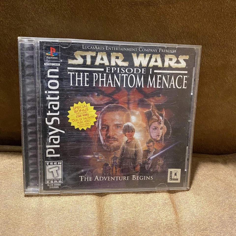Star Wars Episode I The Phantom Menace Sony PlayStation PS1 Game Black Label CIB - Image 1 of 4