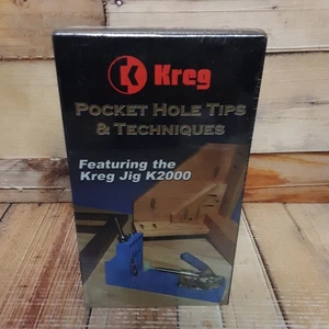 Kreg Pocket Hole Tips & Techniques VHS Sealed K2000 Jig Woodworking DIY Tool - Picture 1 of 4