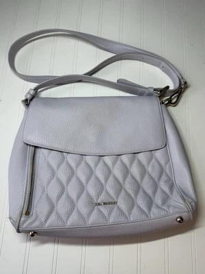 Vera Bradley Gray Quilted Faux Leather Snap Crossbody Blue Floral Bag Purse - Image 1 of 4