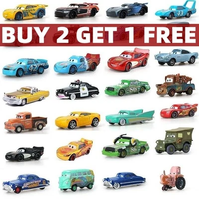 MODEL CAR New listingDisney Pixar Cars McQueen Sally Finn Mater Sarge 1:55 Diecast Toy Alloy Cars