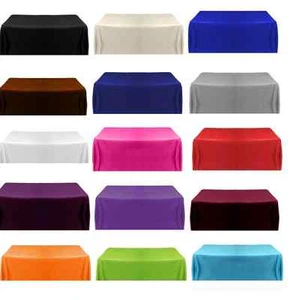 10 rechteckige 90"" x 132"" Polyester 6 Fuß Tischdecken 20 Farben 100 % schwer Made in USA - Bild 1 von 20