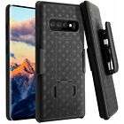 Samsung Galaxy S10 Plus Armor Built-in Class Case, Stand With Belt Clip