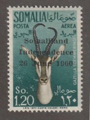 Somalia 1960 #69 Soemmering's Gazelle - MLH Overprinted — 第 1/2 张图片