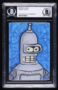 Tarjeta de boceto artístico original de Futurama Bender 1/1 BAS - Imagen 1 de 2