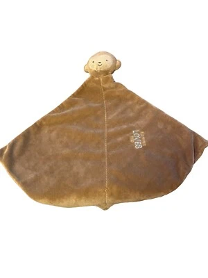 Manta de seguridad Carters Just One You Mommy Loves Me Monkey Baby Rattle Lovey Foto 1 de 4