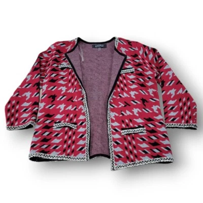 Suéter Kasper Talla Mediana PM Para Mujer Chaqueta Tejida Cárdigan Suéter Pata de Gallo  Foto 1 de 4