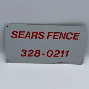 De colección. Letrero de metal Sears Fence Company Union New Jersey - Imagen 1 de 2