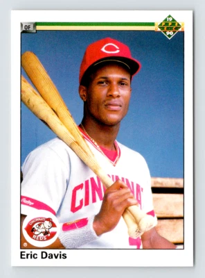1990 Upper Deck Card, #116 Eric Davis, Cincinnati Reds Hall of Fame - Image 1 of 3