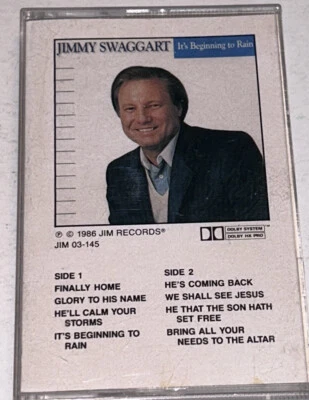 Jimmy Swaggart It’s Beginning To Rain Southern Gospel Music Cassette 1S03 - Image 1 of 4