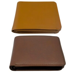 Cartera de cuero de vaca genuino - Múltiples compartimentos para efectivo y tarjetas de débito - Imagen 1 de 14