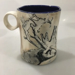 Anthropologie Elk Franna Lusson Northwood Ceramic Mug 12 oz - Picture 1 of 6