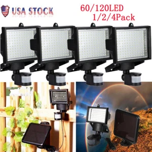 120 LED Solar Power Motion Sensor Garden Security Lamp Outdoor Waterproof Light - Picture 1 of 19