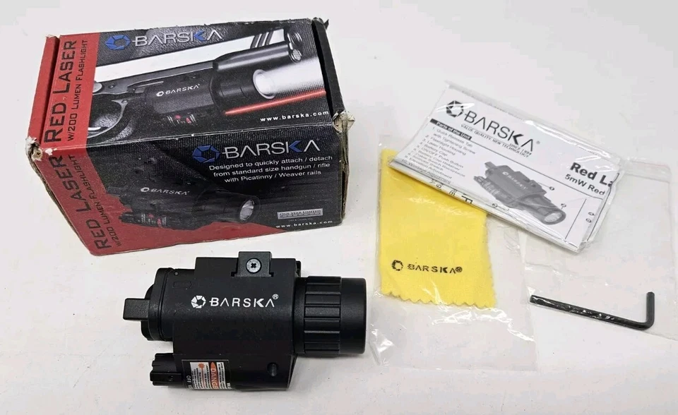 Barska Red Laser Sight Flashlight  Combo New Open Box Quick Attach Detach READ! - Image 1 of 4