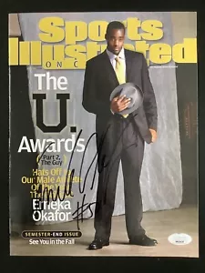 Emeka Okafor Signed Sports Illustrated 4/29/04 No Label Huskies Autograph JSA - Picture 1 of 4