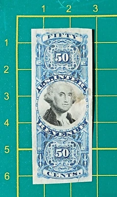 US Stamp 1871, Official Inter Revenue, R13a 10c blue & black, Proof on India, VF - Image 1 of 4