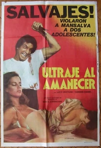 La última casa a la izquierda 1972 Wes Craven sin acreditar (!) PÓSTER DE PELÍCULA 1SH ED raro - Imagen 1 de 5