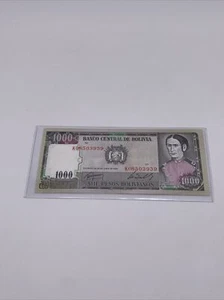 1000 Mil Pesos Bolivianos Banco Central de Bolivia CIRCULATED - Picture 1 of 8