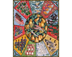 The Twelve Days of Christmas - 500 piece Wentworth Wooden Puzzle - Picture 1 of 2