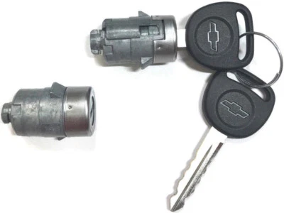 NEW CHEVY 2 (PAIR) OEM DOOR LOCKS CYLINDER LOCKSET + 2 OEM LOGO KEYS TO MATCH - Image 1 of 2