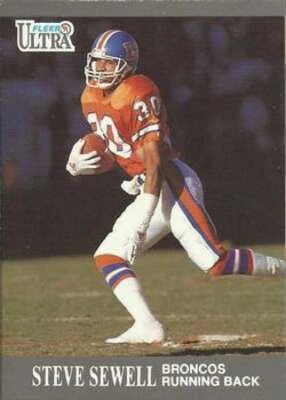 1991 Fleer Ultra #40 Steve Sewell NM-MT Broncos  - Image 1 of 2