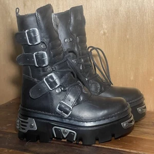 Women’s NEW Rock Boots Reactor Size 37 Mid-Calf US 6 Biker Gothic Platform - Picture 1 of 8
