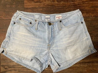 Pantalones Cortos de Jean Lucky Brand Dungaree para Mujer 4/27 Y2k Vintage Lavado Ligero Foto 1 de 4