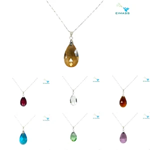 Crystal Pendants - EIMASS® Pear Shape Teardrop Pendants Jewellery Finding Gems - Picture 1 of 10