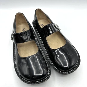 Alegria Pal-411 Paloma Mary Janes Shoes Women's EU 36/ US 5.5 Black Leather - Picture 1 of 15