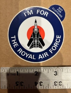Vintage I'm For The Royal Air Force Sticker - Picture 1 of 2