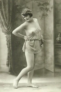 French Nude Breast Flapper Postcard 1920 PC103 Free 1st Class Mail Shipping! - Picture 1 of 9