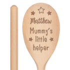 Personalised Custom Engraved Wooden Spoon Mummy's Little Helper Any Name Baking