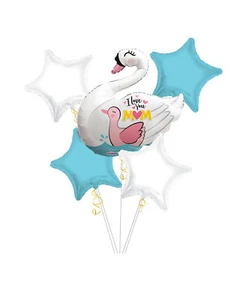 Ramo Globo I Love You Mom 5 piezas | Colección Globo Fiesta Viva - Imagen 1 de 4