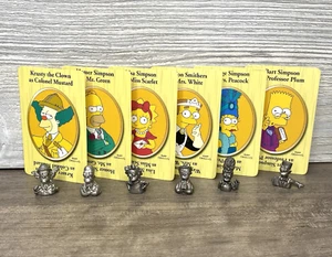 Juego de mesa The Simpsons Clue - Metal Sospechosos 6 piezas de repuesto - Imagen 1 de 11